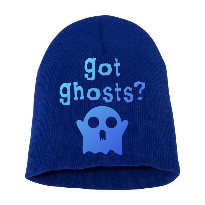 Got Ghosts Paranormal Gift Short Acrylic Beanie