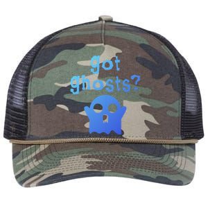 Got Ghosts Paranormal Gift Retro Rope Trucker Hat Cap