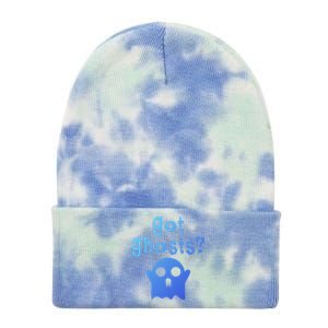 Got Ghosts Paranormal Gift Tie Dye 12in Knit Beanie