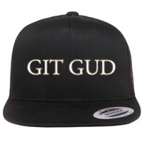 Git Gud Parody Flat Bill Trucker Hat