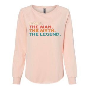 Grandpa Gift Pops The Man The Myth The Legend Fathers Day 80 Womens California Wash Sweatshirt