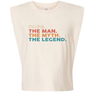 Grandpa Gift Pops The Man The Myth The Legend Fathers Day 80 Garment-Dyed Women's Muscle Tee