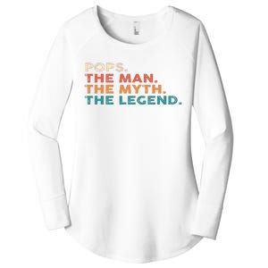 Grandpa Gift Pops The Man The Myth The Legend Fathers Day 80 Women's Perfect Tri Tunic Long Sleeve Shirt