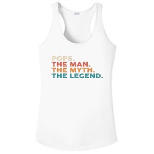 Grandpa Gift Pops The Man The Myth The Legend Fathers Day 80 Ladies PosiCharge Competitor Racerback Tank