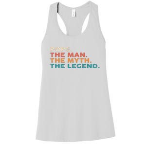 Grandpa Gift Pops The Man The Myth The Legend Fathers Day 80 Women's Racerback Tank