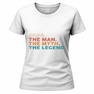 Grandpa Gift Pops The Man The Myth The Legend Fathers Day 80 Women's T-Shirt