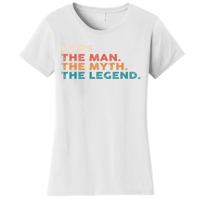 Grandpa Gift Pops The Man The Myth The Legend Fathers Day 80 Women's T-Shirt