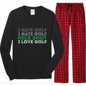 Golfer Golfing Player Funny Golf Club Tournament Lover Long Sleeve Pajama Set