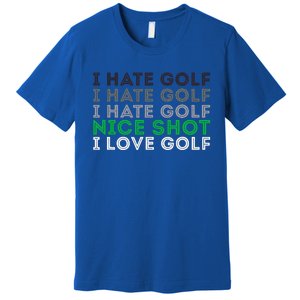 Golfer Golfing Player Funny Golf Club Tournament Lover Premium T-Shirt