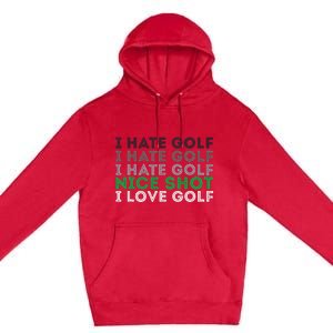 Golfer Golfing Player Funny Golf Club Tournament Lover Premium Pullover Hoodie