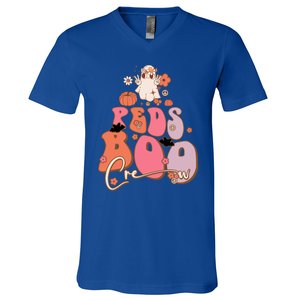 Groovy Ghost Peds Boo Crew Halloween Cute Boo Cool Gift V-Neck T-Shirt