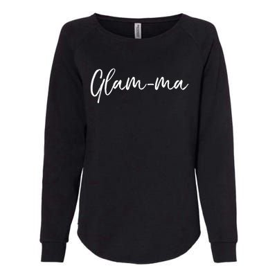 Glamorous Grandma Pun Grandmother Gift From Grand Glamcute Giftma Gift Womens California Wash Sweatshirt