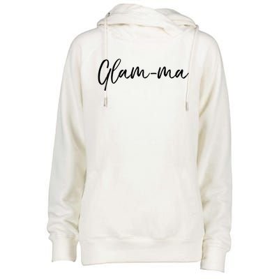 Glamorous Grandma Pun Grandmother Gift From Grand Glamcute Giftma Gift Womens Funnel Neck Pullover Hood