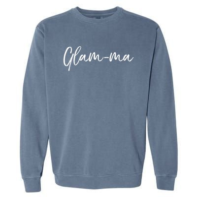 Glamorous Grandma Pun Grandmother Gift From Grand Glamcute Giftma Gift Garment-Dyed Sweatshirt