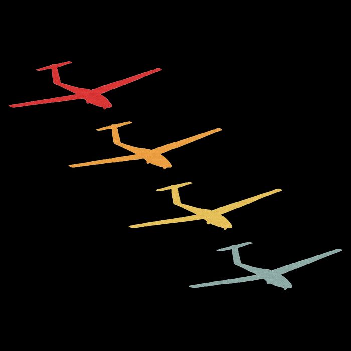 Glider Gliding Plane Retro Sailplane Flying Pilot Aviation Youth Performance Sprint T-Shirt