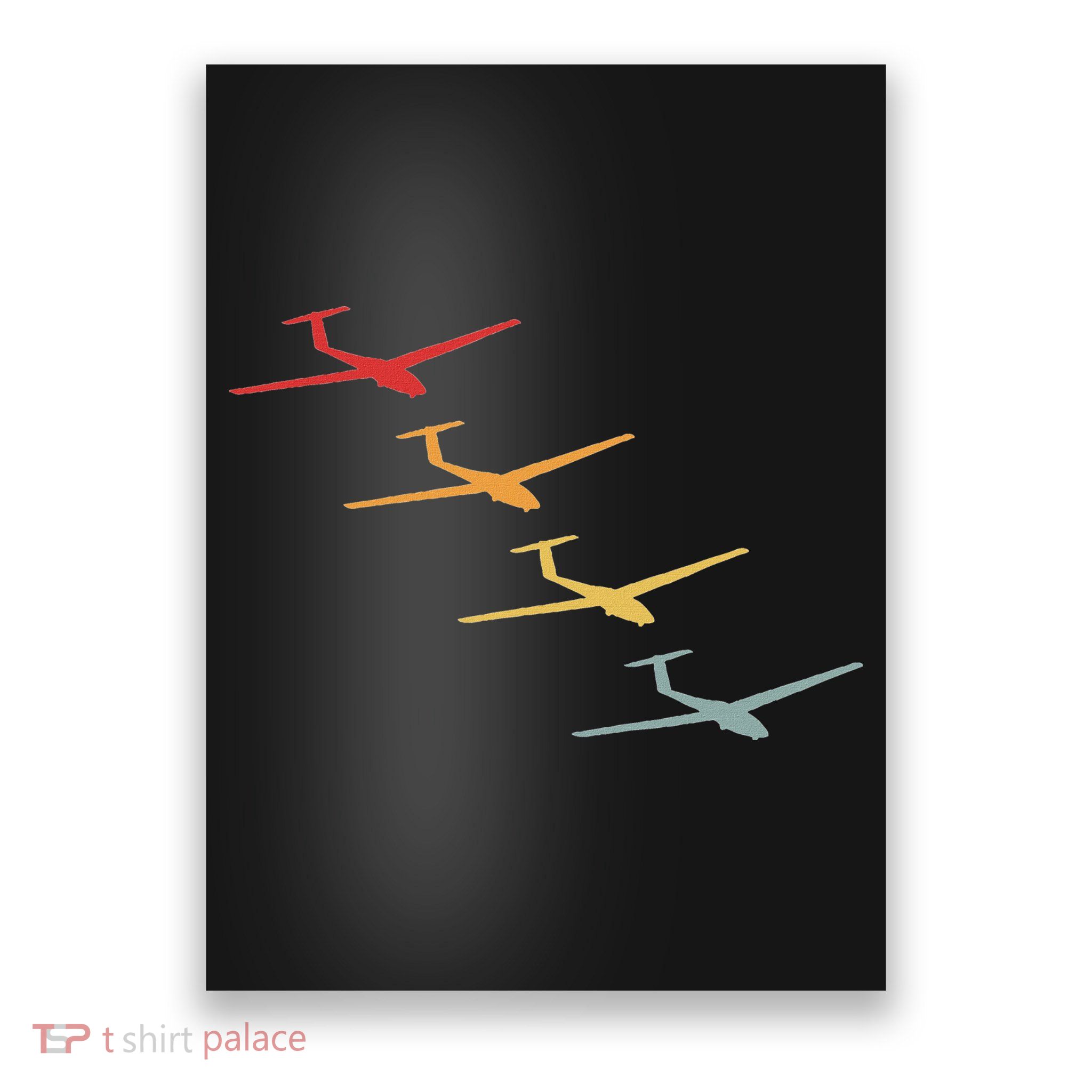 Glider Gliding Plane Retro Sailplane Flying Pilot Aviation Poster