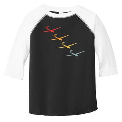 Glider Gliding Plane Retro Sailplane Flying Pilot Aviation Toddler Fine Jersey T-Shirt