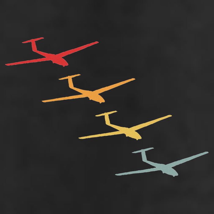 Glider Gliding Plane Retro Sailplane Flying Pilot Aviation Golf Towel