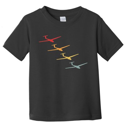 Glider Gliding Plane Retro Sailplane Flying Pilot Aviation Toddler T-Shirt
