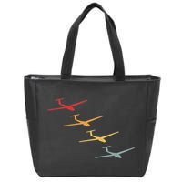 Glider Gliding Plane Retro Sailplane Flying Pilot Aviation Zip Tote Bag
