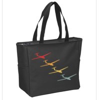 Glider Gliding Plane Retro Sailplane Flying Pilot Aviation Zip Tote Bag