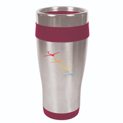 Glider Gliding Plane Retro Sailplane Flying Pilot Aviation 16oz Travel Tumbler