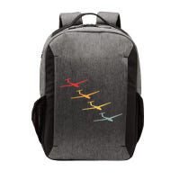 Glider Gliding Plane Retro Sailplane Flying Pilot Aviation Vector Backpack