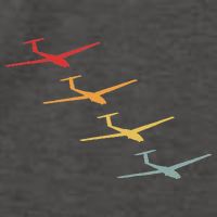 Glider Gliding Plane Retro Sailplane Flying Pilot Aviation Vector Backpack