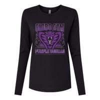 Globo Gym Purple Cobras Womens Cotton Relaxed Long Sleeve T-Shirt