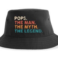 Grandpa Gift Pops The Man The Myth The Legend Fathers Day 80 Sustainable Bucket Hat