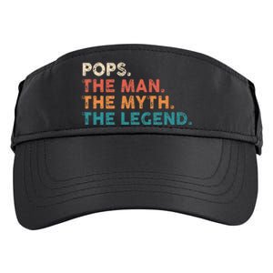 Grandpa Gift Pops The Man The Myth The Legend Fathers Day 80 Adult Drive Performance Visor