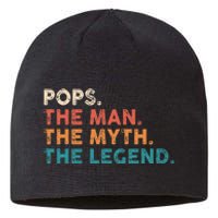 Grandpa Gift Pops The Man The Myth The Legend Fathers Day 80 Sustainable Beanie