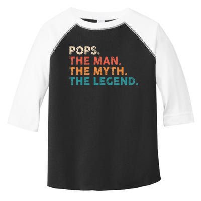 Grandpa Gift Pops The Man The Myth The Legend Fathers Day 80 Toddler Fine Jersey T-Shirt