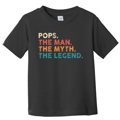 Grandpa Gift Pops The Man The Myth The Legend Fathers Day 80 Toddler T-Shirt