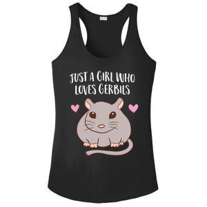 Gerbil Girl Pet Owner Gift Just a Girl Who Loves Gerbils Ladies PosiCharge Competitor Racerback Tank