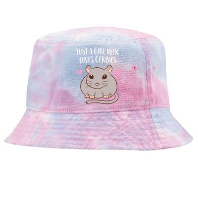 Gerbil Girl Pet Owner Gift Just a Girl Who Loves Gerbils Tie-Dyed Bucket Hat