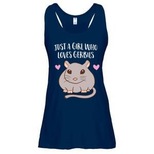 Gerbil Girl Pet Owner Gift Just a Girl Who Loves Gerbils Ladies Essential Flowy Tank