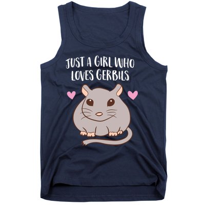 Gerbil Girl Pet Owner Gift Just a Girl Who Loves Gerbils Tank Top