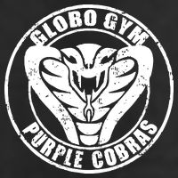 Globo Gym Purple Cobras 7 Panel Mesh Trucker Snapback Hat
