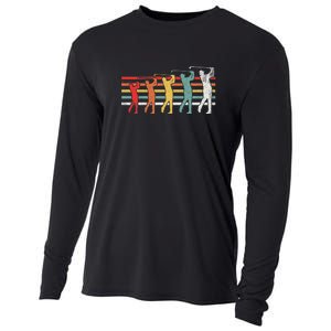 Golfing Golf Player Golfers Gift For Dad Father's Day Cooling Performance Long Sleeve Crew