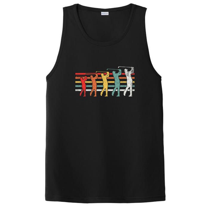 Golfing Golf Player Golfers Gift For Dad Father's Day PosiCharge Competitor Tank