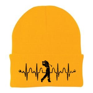 Golfer Golf Player Heartbeat Golf Course Golf Meaningful Gift Knit Cap Winter Beanie