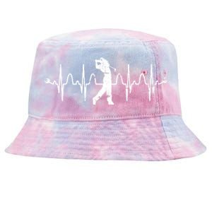 Golfer Golf Player Heartbeat Golf Course Golf Meaningful Gift Tie-Dyed Bucket Hat