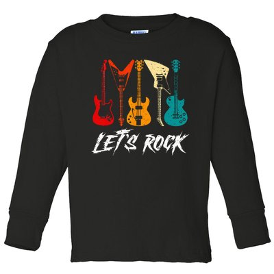 Guitarist Guitar Player Rock Music Lover Guitar Toddler Long Sleeve Shirt