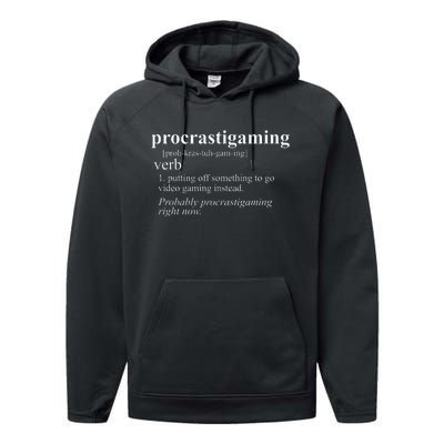 Gamer Gifts Procratigaming Video Gaming Performance Fleece Hoodie