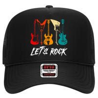 Guitarist Guitar Player Rock Music Lover Guitar High Crown Mesh Back Trucker Hat