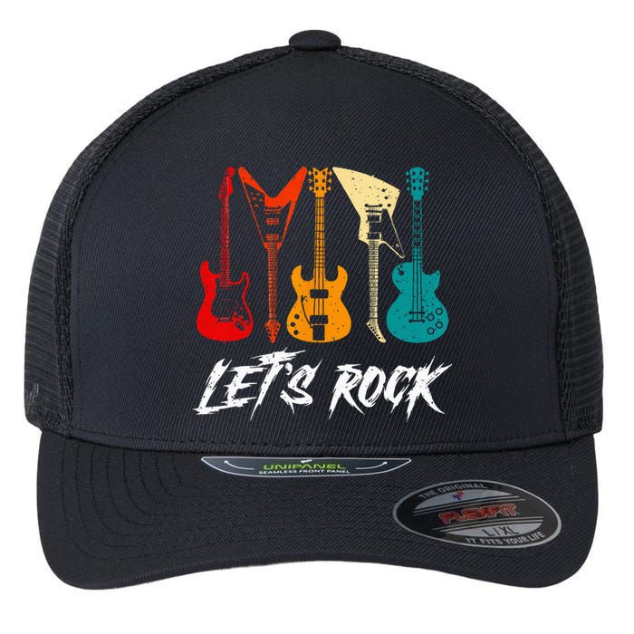 Guitarist Guitar Player Rock Music Lover Guitar Flexfit Unipanel Trucker Cap