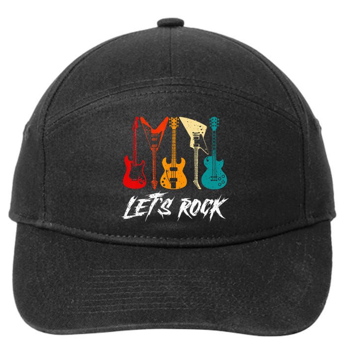 Guitarist Guitar Player Rock Music Lover Guitar 7-Panel Snapback Hat