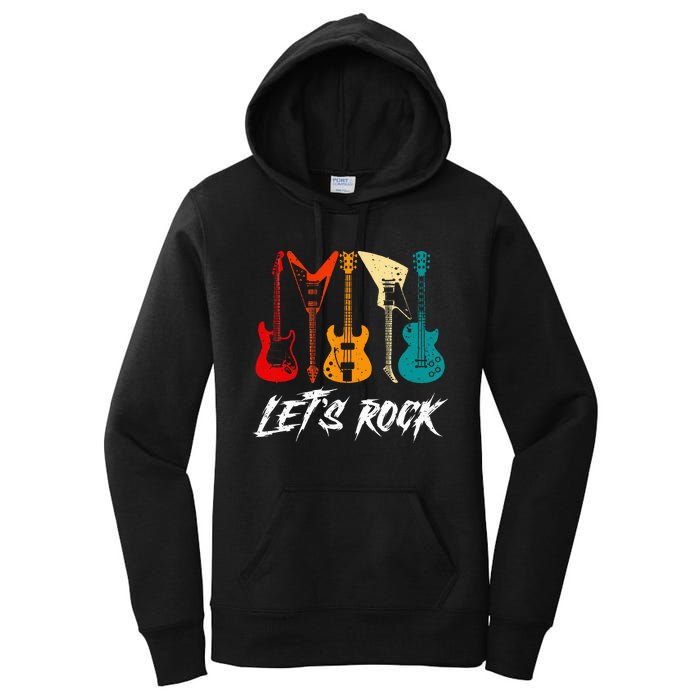 Guitarist Guitar Player Rock Music Lover Guitar Women's Pullover Hoodie