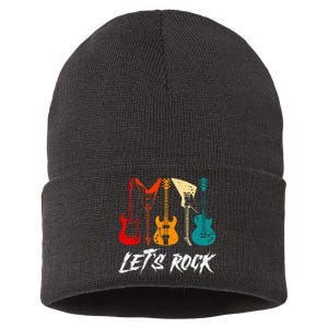 Guitarist Guitar Player Rock Music Lover Guitar Sustainable Knit Beanie